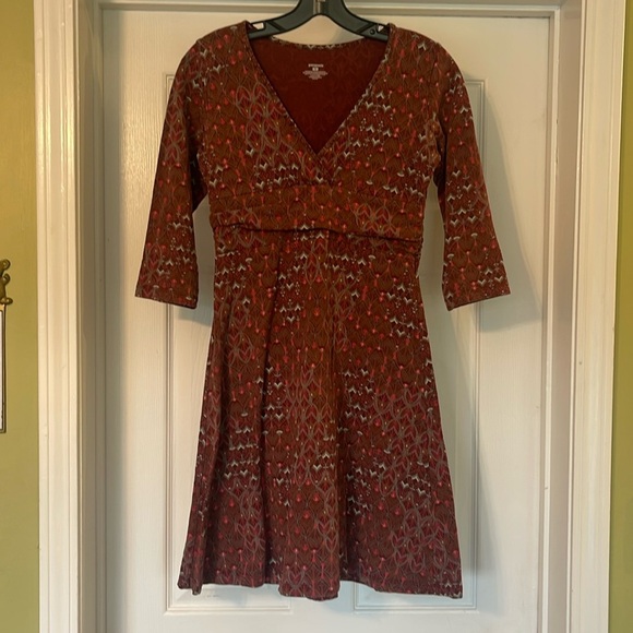 Patagonia - women’s Margot dress - organic cotton - v neck - print A-line - S - Picture 2 of 6